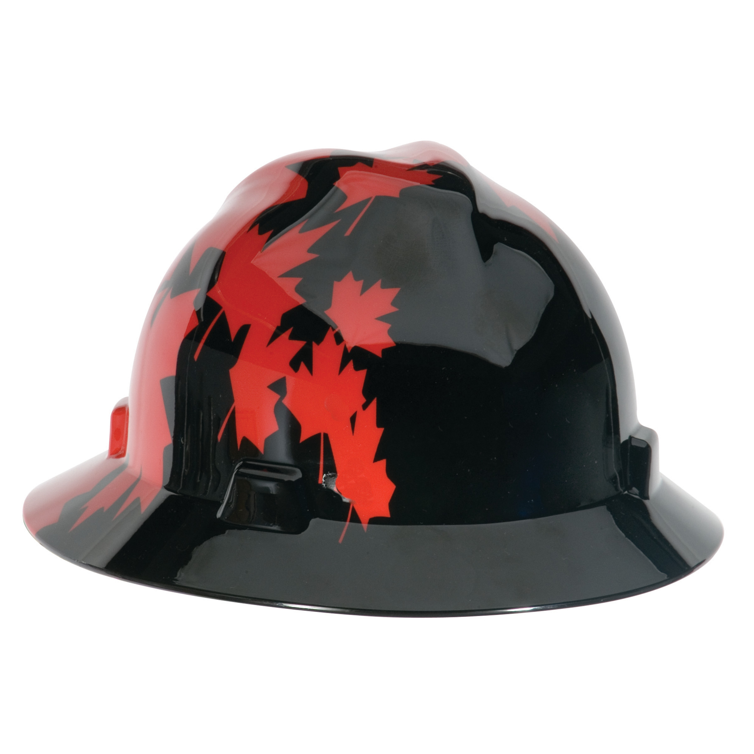 Canadian Freedom Series V-Gard Slotted Protective Cap, Black w/Red Maple Leaf